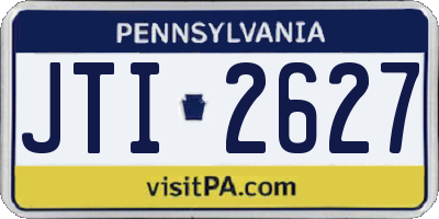 PA license plate JTI2627