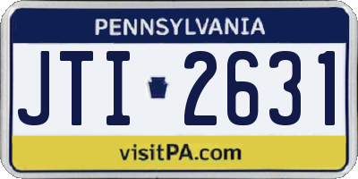 PA license plate JTI2631