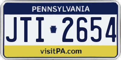 PA license plate JTI2654