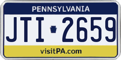 PA license plate JTI2659