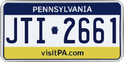 PA license plate JTI2661