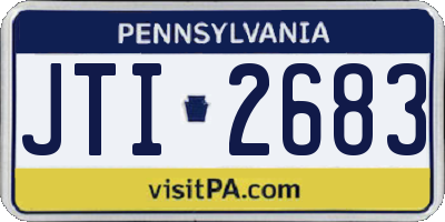 PA license plate JTI2683