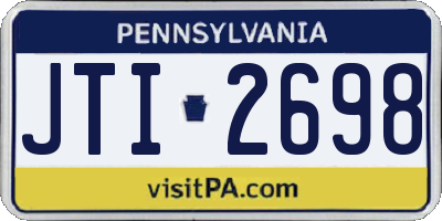 PA license plate JTI2698
