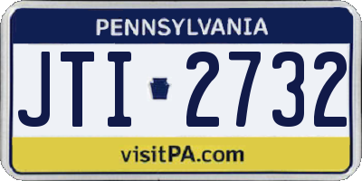 PA license plate JTI2732
