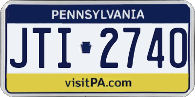 PA license plate JTI2740