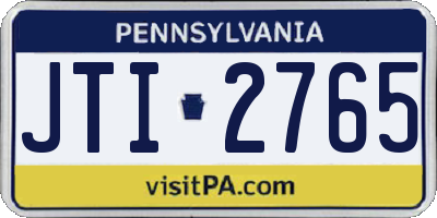 PA license plate JTI2765