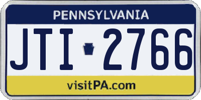 PA license plate JTI2766