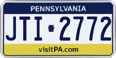 PA license plate JTI2772