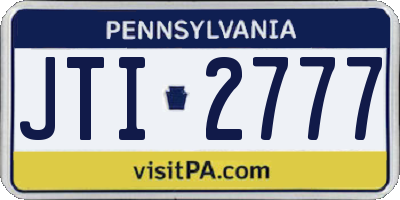 PA license plate JTI2777