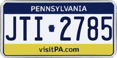 PA license plate JTI2785