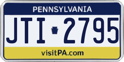 PA license plate JTI2795