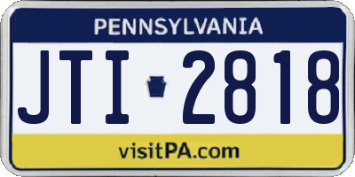 PA license plate JTI2818