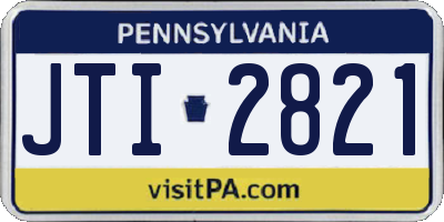 PA license plate JTI2821