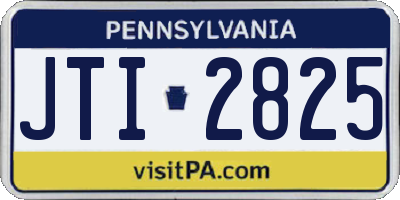 PA license plate JTI2825