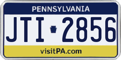 PA license plate JTI2856