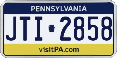 PA license plate JTI2858