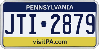 PA license plate JTI2879