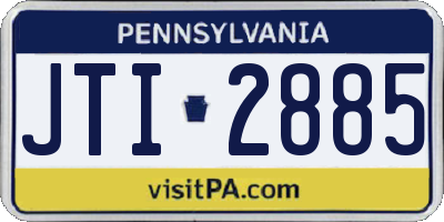 PA license plate JTI2885