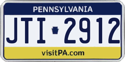 PA license plate JTI2912