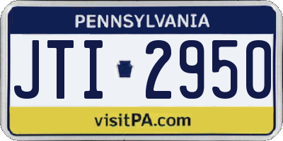 PA license plate JTI2950