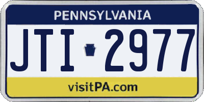 PA license plate JTI2977