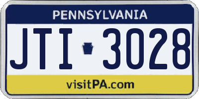 PA license plate JTI3028