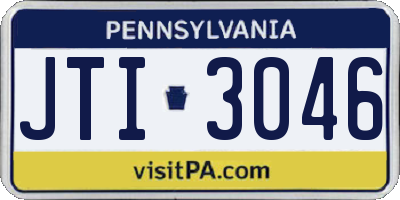PA license plate JTI3046