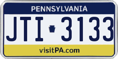 PA license plate JTI3133