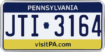 PA license plate JTI3164
