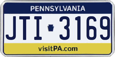 PA license plate JTI3169