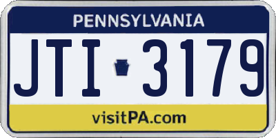 PA license plate JTI3179