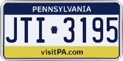 PA license plate JTI3195