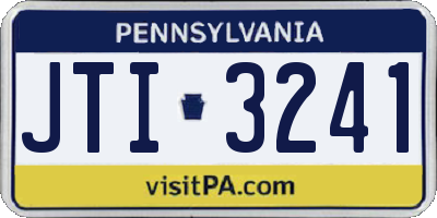 PA license plate JTI3241