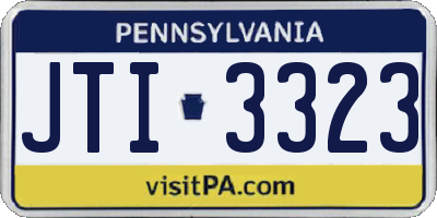 PA license plate JTI3323