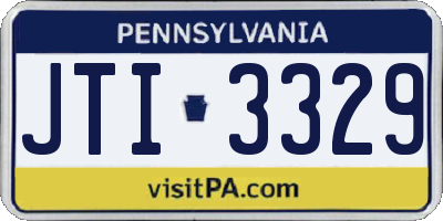 PA license plate JTI3329