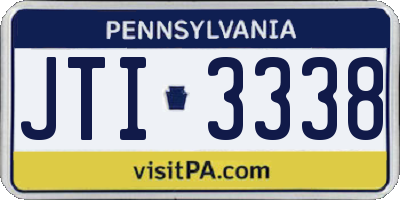 PA license plate JTI3338