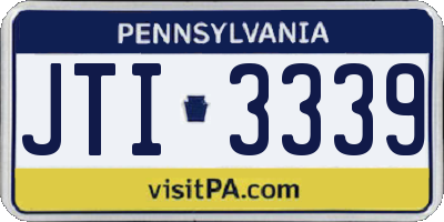 PA license plate JTI3339