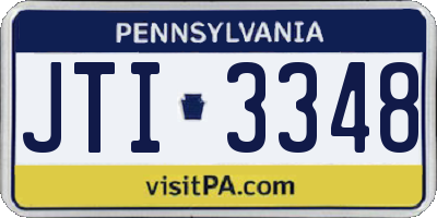 PA license plate JTI3348