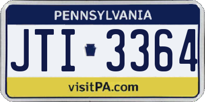 PA license plate JTI3364