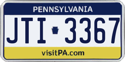 PA license plate JTI3367