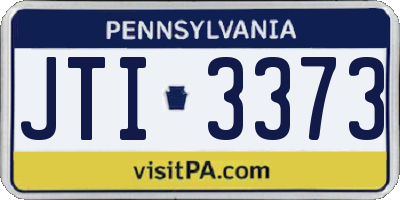 PA license plate JTI3373