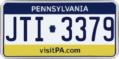 PA license plate JTI3379