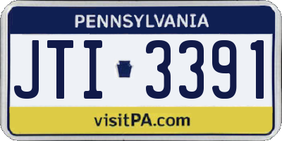 PA license plate JTI3391