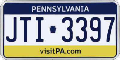 PA license plate JTI3397