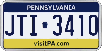 PA license plate JTI3410