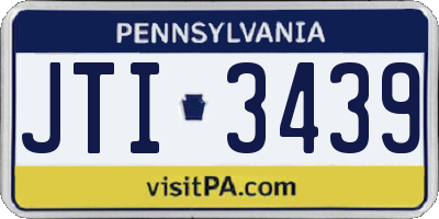 PA license plate JTI3439