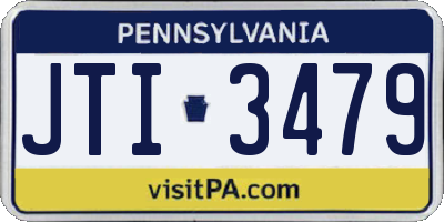 PA license plate JTI3479