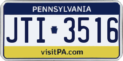 PA license plate JTI3516