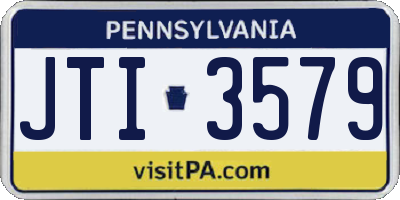 PA license plate JTI3579