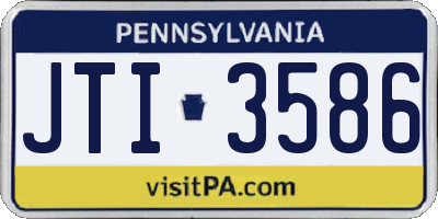 PA license plate JTI3586